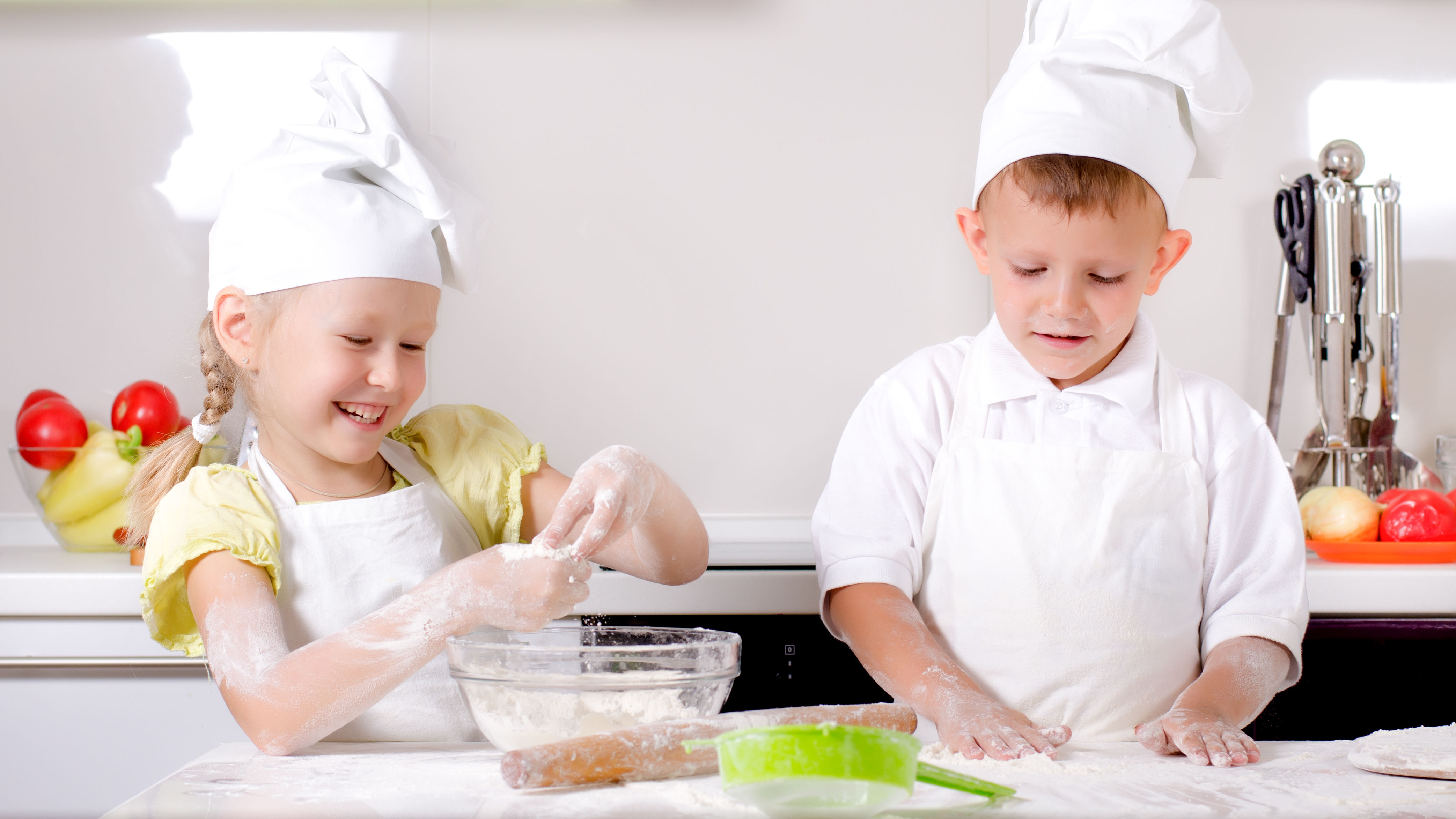 children enjoying cooking